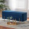 Baxton Studio Rockwell Glam and Luxe Navy Blue Velvet Upholstered and Gold Finished Metal Storage Bench 198-12209-ZORO - alternate 1